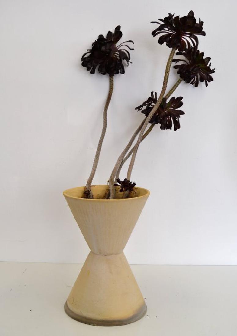 Architectural Pottery Large Bisque Hourglass Planter (1 of 3)