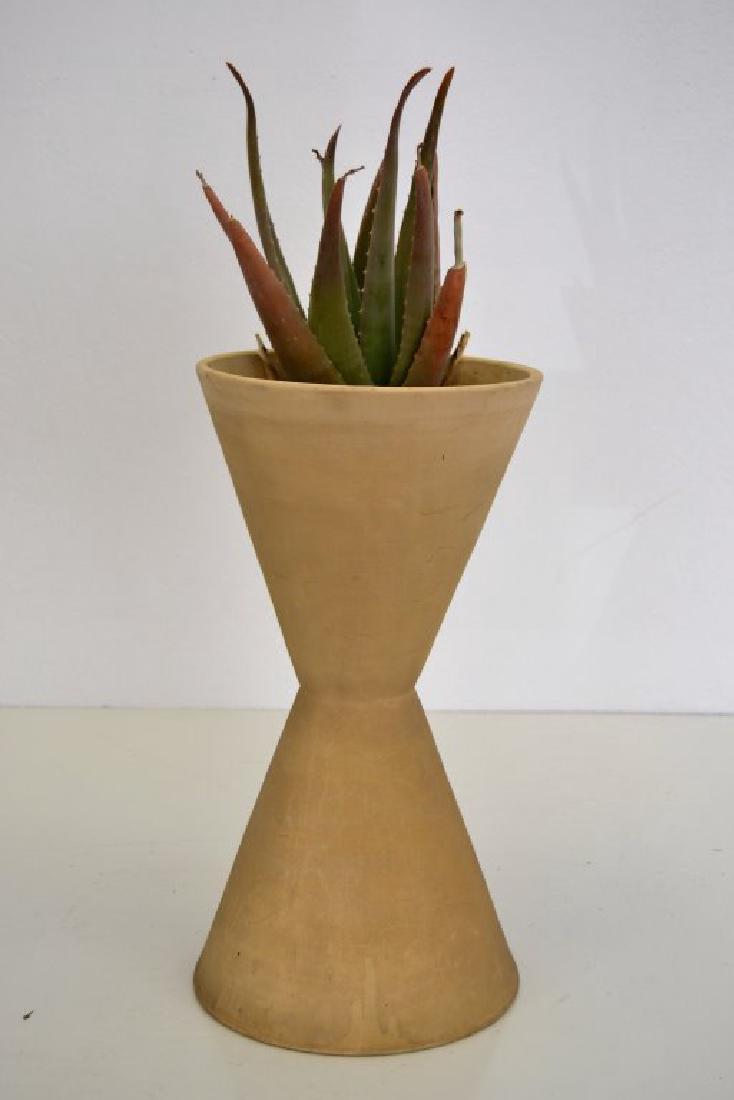 Architectural Pottery Bisque Hourglass Planter (1 of 3)