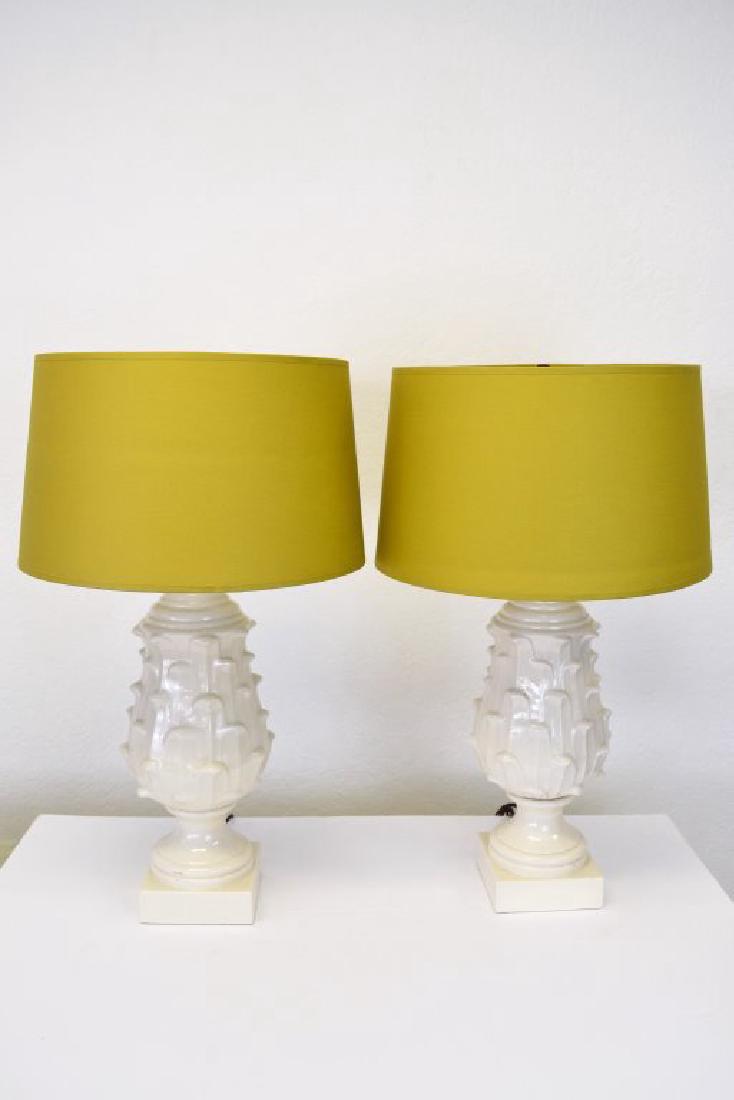 Italian Ceramic Artichoke Lamps (1 of 4)