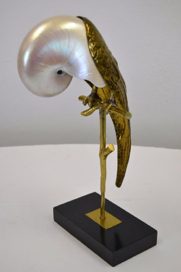 Binazzi Brass & Shell Bird Sculpture Signed (1 of 5)