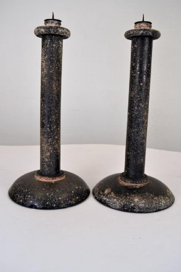 Karl Springer Candle Prickets: 17.5 in H - 8.25 in Round Base