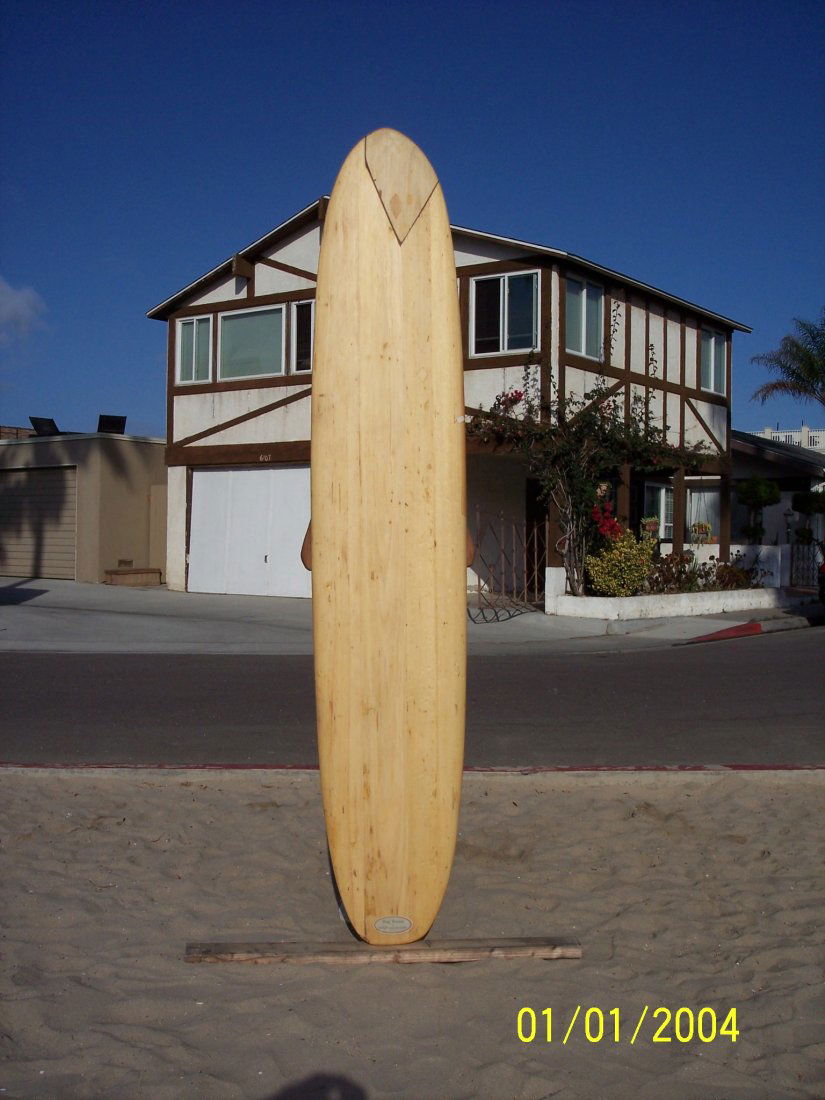 108 1950's Restored Balsa Surfboard {Velzy/Jacobs}
