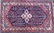 Old Persian blue field scatter rug, 41 by 60 inches.