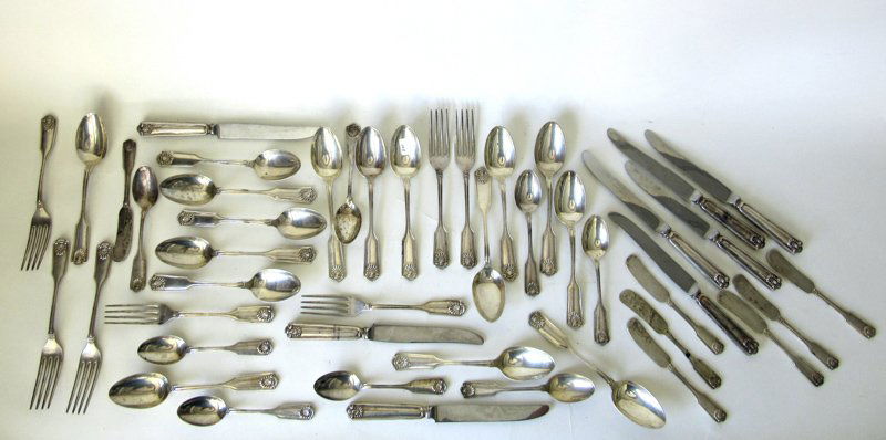 Approximately 46 pieces of Sterling silver flatware, 46 (1 of 1)