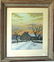 Charles Gordon Harris pastel winter farm scene, 15 by - 2