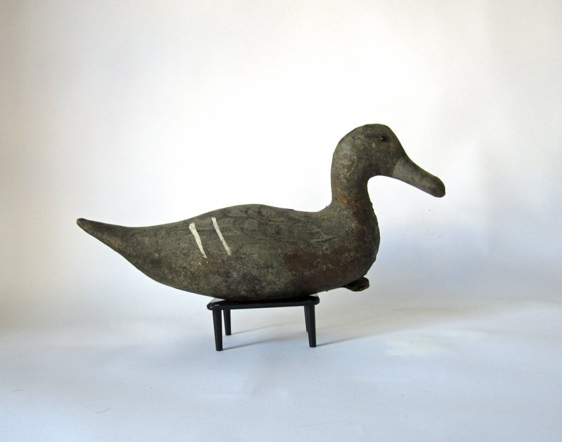 Painted canvas Teal duck decoy, 15 inches long. (1 of 1)