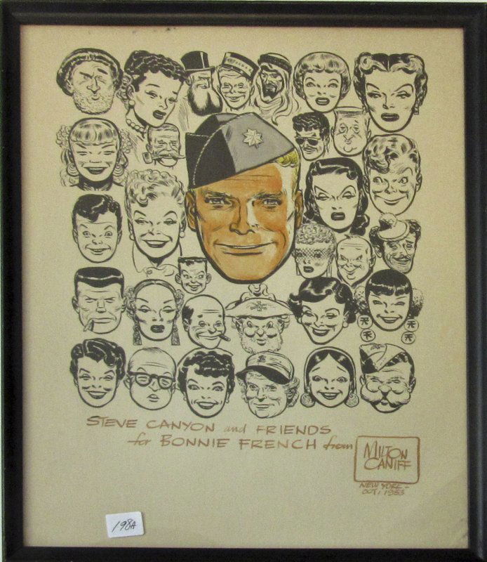 Milton Caniff lithograph and watercolor, "Steve Canyon (1 of 1)