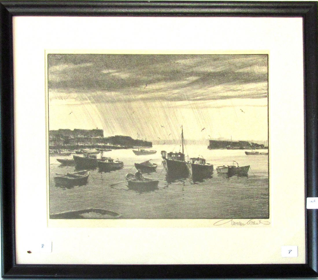 Gordon Grant Lithograph, "Rain Squall,” 10 by 12 (1 of 1)