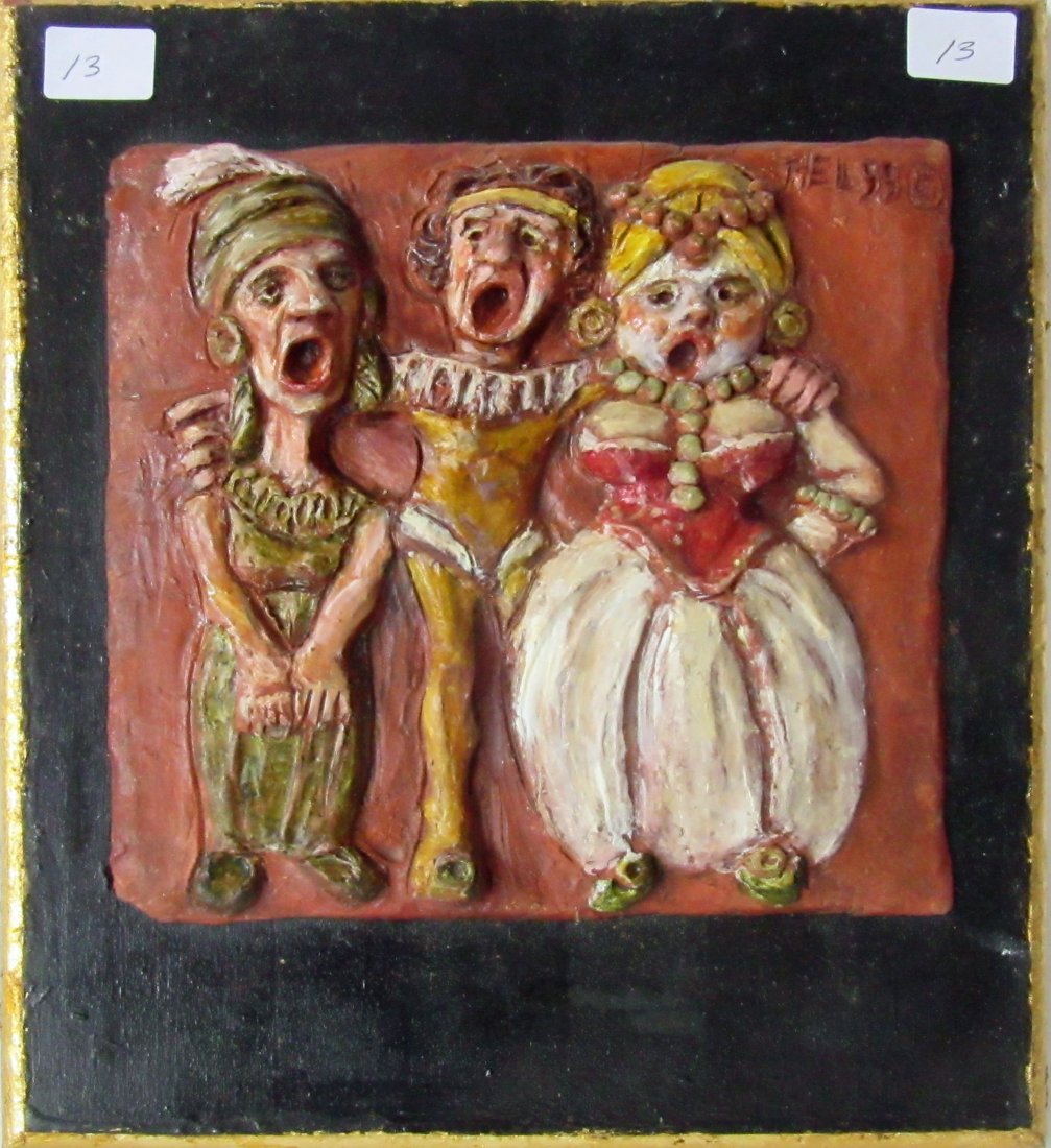 Herbert Leopold glazed pottery of three ladies singing, (1 of 1)