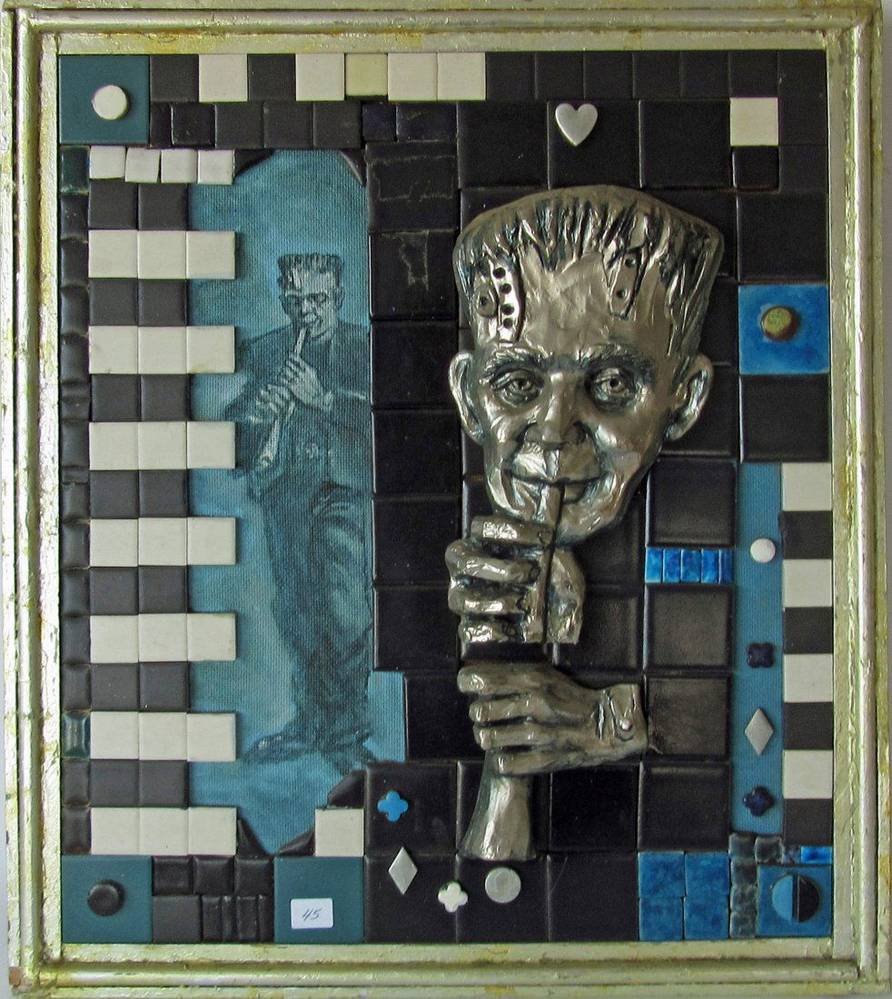 Herbert Leopold glazed pottery relief sculpture of (1 of 1)