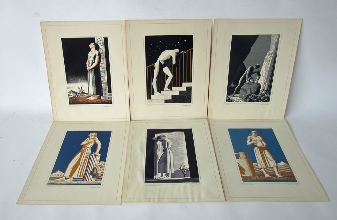 Rockwell Kent set of 5 color block prints, each 13.75 (1 of 1)