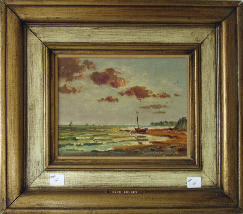 Wayne Morrell oil on board, "Paradise Cove, California (1 of 1)