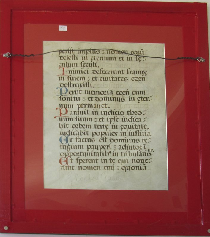 Double sided early illuminated manuscript on vellum, 17 (1 of 2)