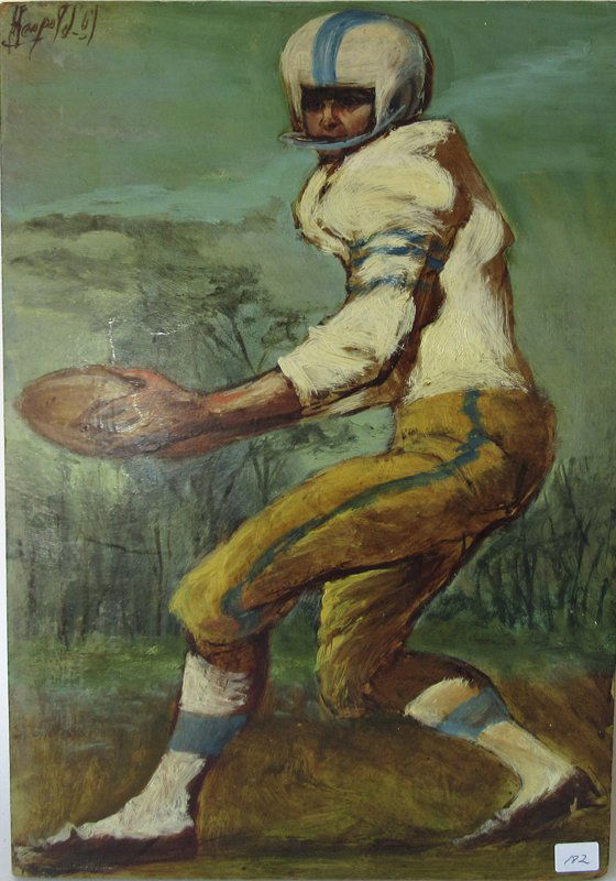 Herbert Leopold oil on wooden panel, 18 by 12 inches, (1 of 1)