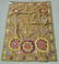 Old Oriental Suzani prayer embroidery, 48 by 36 inches.