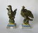 Pair of French porcelain eagles, 8 inches tall.