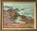 Charles Movalli oil on canvas marine scene with rocky