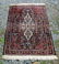 Old Blue Field Oriental carpet, 58 by 41 inches.
