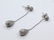 Solid 14K White Gold 1.75" Teardrop Earrings