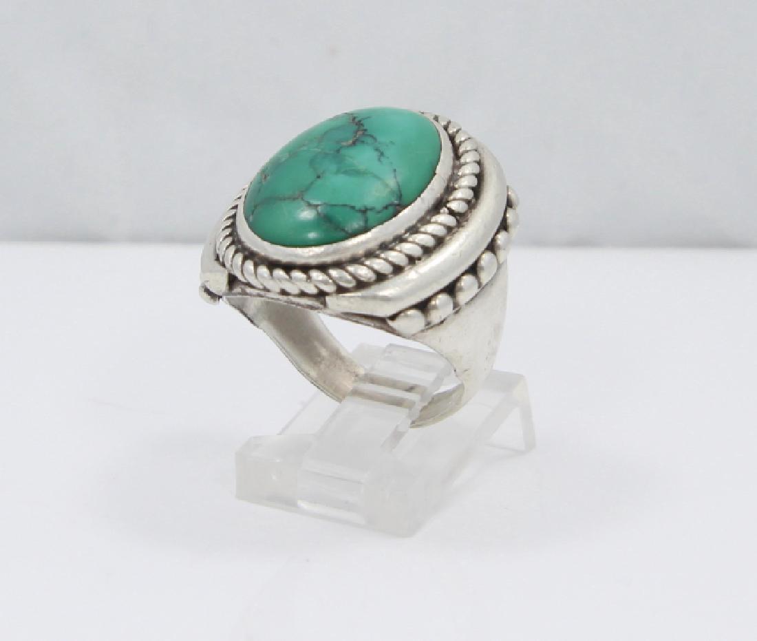 Native American Turquoise & Sterling Silver Ring (1 of 3)
