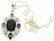 Sajen Sterl Silver & Rainbow Obsidian Pendant