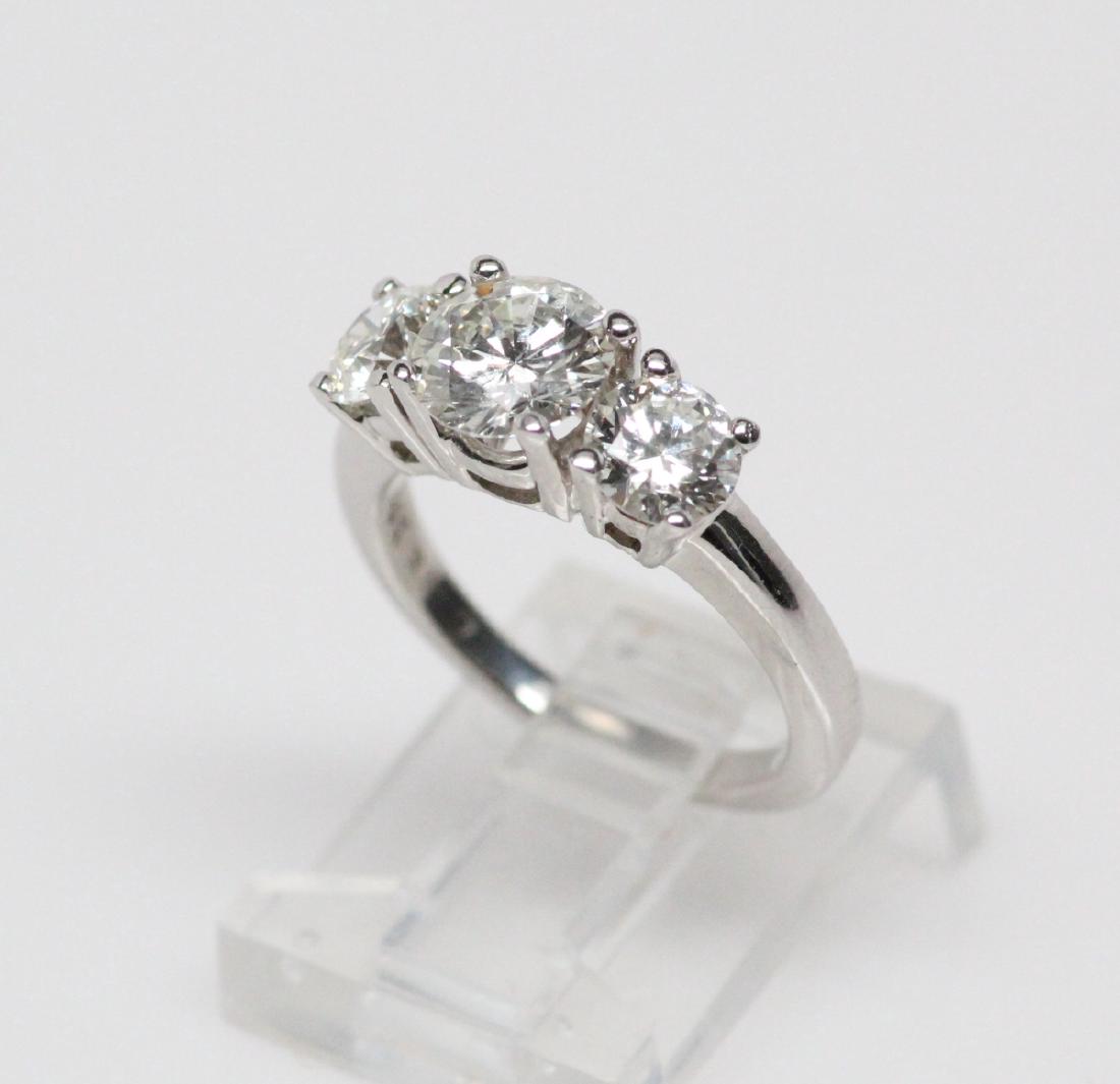 2.55ctw Diamond & 14K White Gold Trilogy Ring (1 of 6)