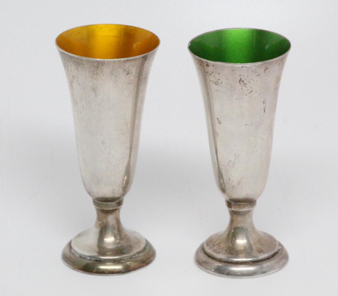 Reed & Barton Sterling Silver Cordials W/Enamel (1 of 4)