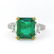 3.96ct Emerald, 0.65ctw Diam., Plat. & 18K Ring