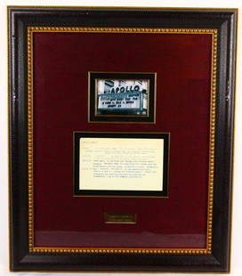 Aretha Franklin Apollo Show Notes Presentation: Aretha Franklin Apollo Theater Show Notes in Museum Quality Framed Presentation (Only Others Known in Existance in Archives Center of the Smithsonian's National Museum of American History) - This