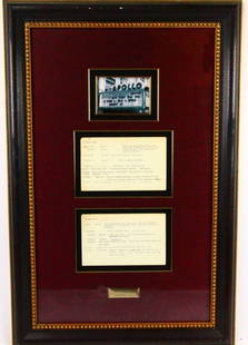 George Kirby Apollo Notes (Others in Smithsonian): George Kirby Apollo Theater Show Notes in Museum Quality Framed Presentation (Only Others Known in Existance in Archives Center of the Smithsonian's National Museum of American History) - This