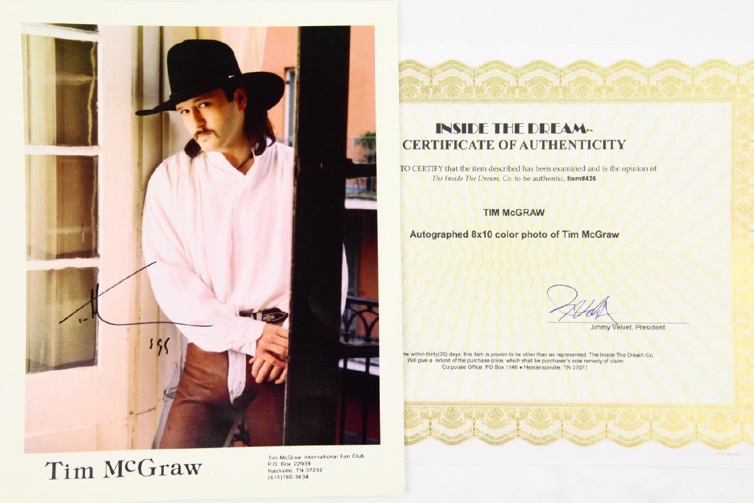 Tim McGraw Autographed 8"x10" Color Photo W/COA (1 of 2)