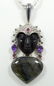 Sajen Sterling Silver & Obsidian Goddess Pendant - 2
