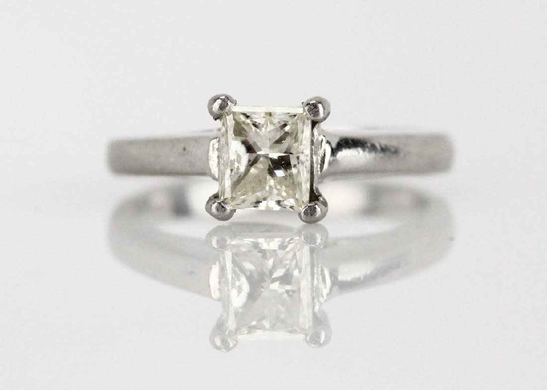 1ct Princess Cut Diamond Solitaire in Plat. Band (1 of 5)