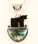 Sajen Jet & Sterling Silver Pendant on 24" Chain - 2