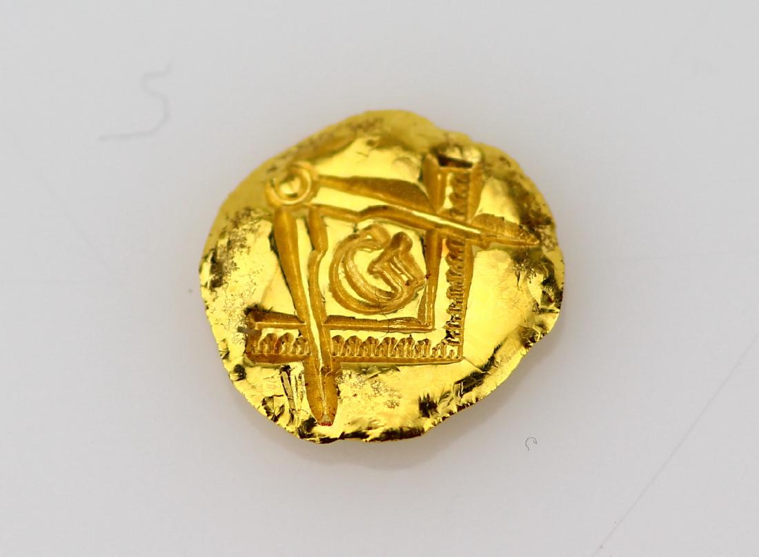 1 Gram 99.9% Gold Free Mason Hand Poured Round (1 of 2)