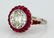 5ct Diamond in Platnum/18K Setting W/Rubies - 6