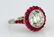 5ct Diamond in Platnum/18K Setting W/Rubies - 7