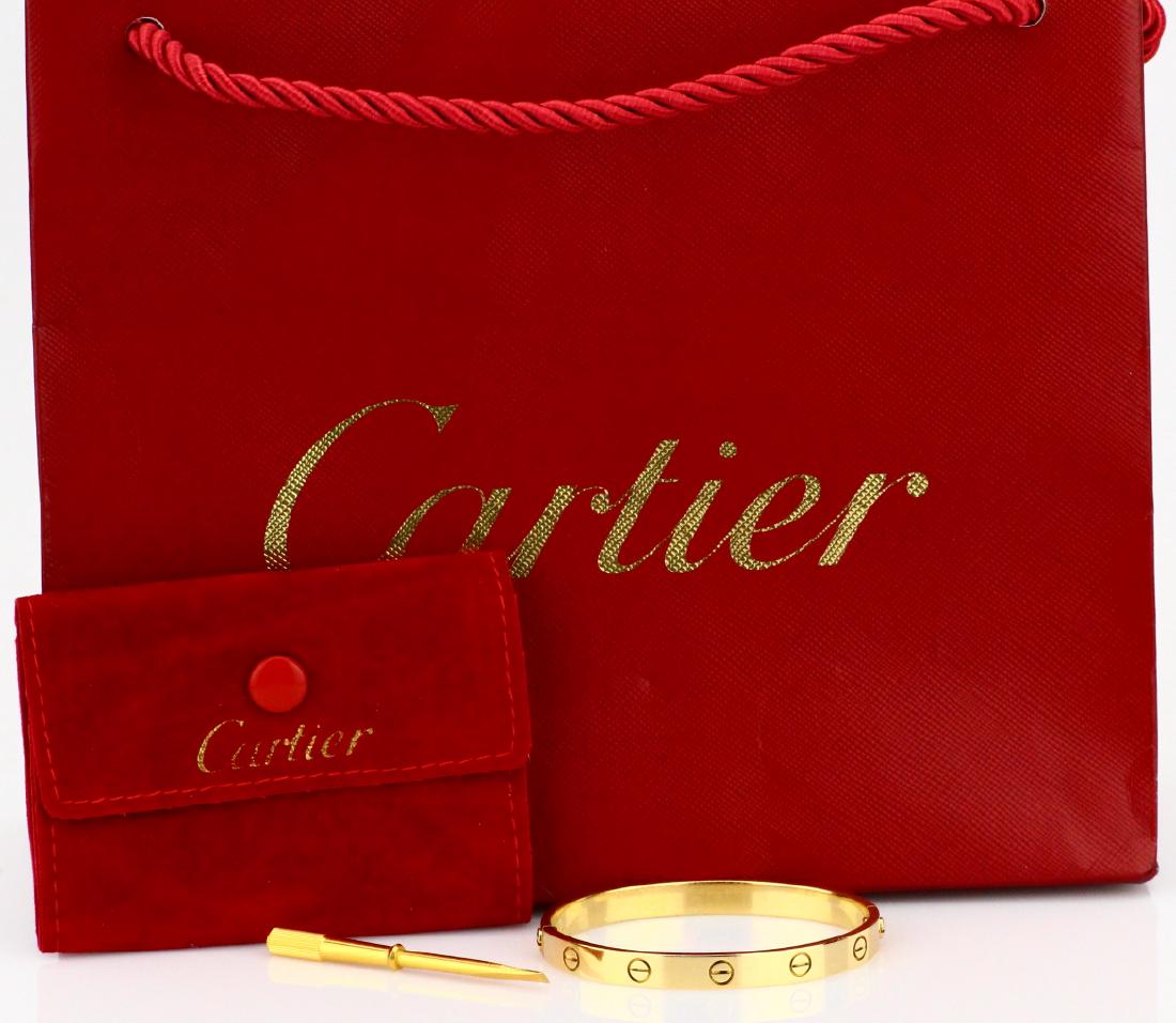 Cartier 18K Love Bracelet W/Screwdriver in Pouch (1 of 9)