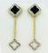 David Yurman 1.00ctw Diamond, 18K & Onyx Earrings