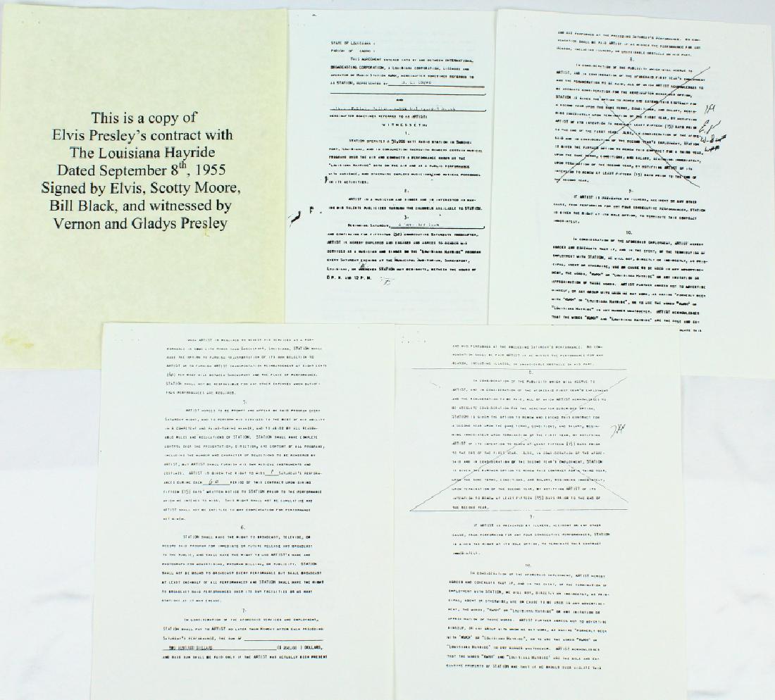 Elvis Presley Louisiana Hayride Contract Copy (1 of 6)