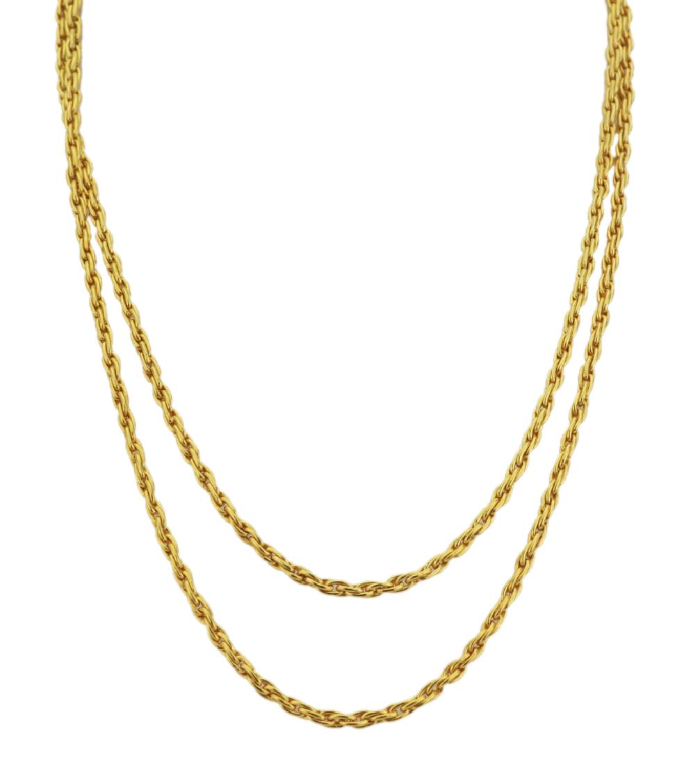 24K 4mm Wide "Braided Curb" Style 24" Chain (1 of 4)