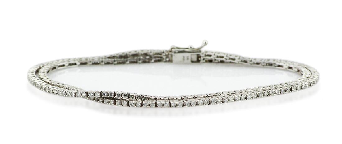 4.25ctw Diamond & 18K White Gold Tennis Bracelet (1 of 3)