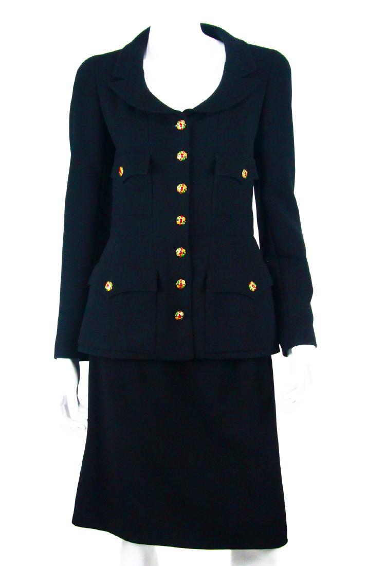Chanel Boutique 1996A Black Jacket & Skirt Suit (1 of 13)