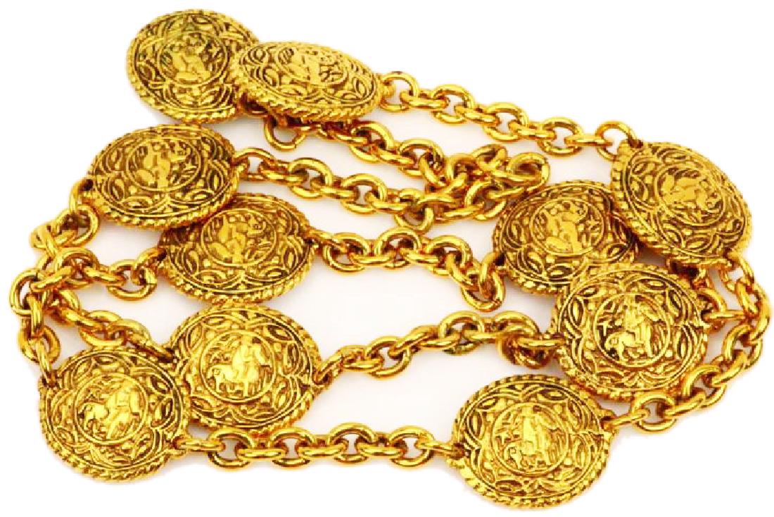 Chanel France Vintage 36" Medallion Chain Belt (1 of 5)