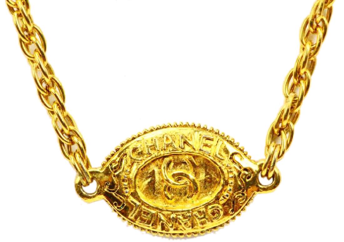 Chanel Vintage 36" Necklace W/CC Logo Pendant (1 of 4)