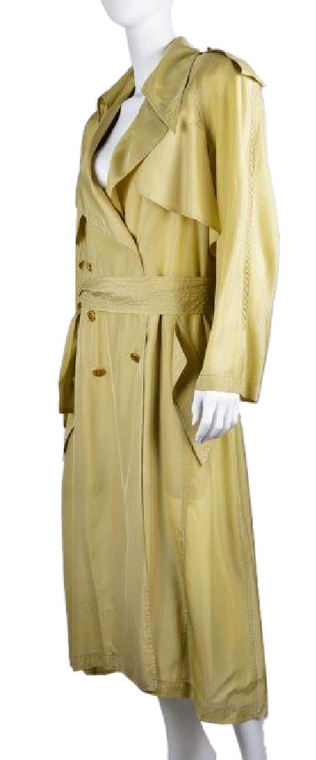 Chanel Boutique Gold Silk Trench Coat (1 of 9)