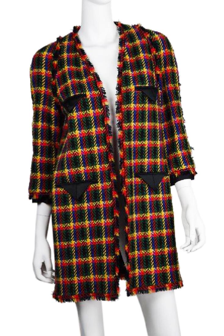 Chanel 2007A Plaid Tweed 3/4 Length Coat (1 of 7)