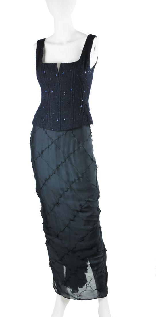 Chanel Demi Couture Navy Bustier & Fishtail Skirt (1 of 13)