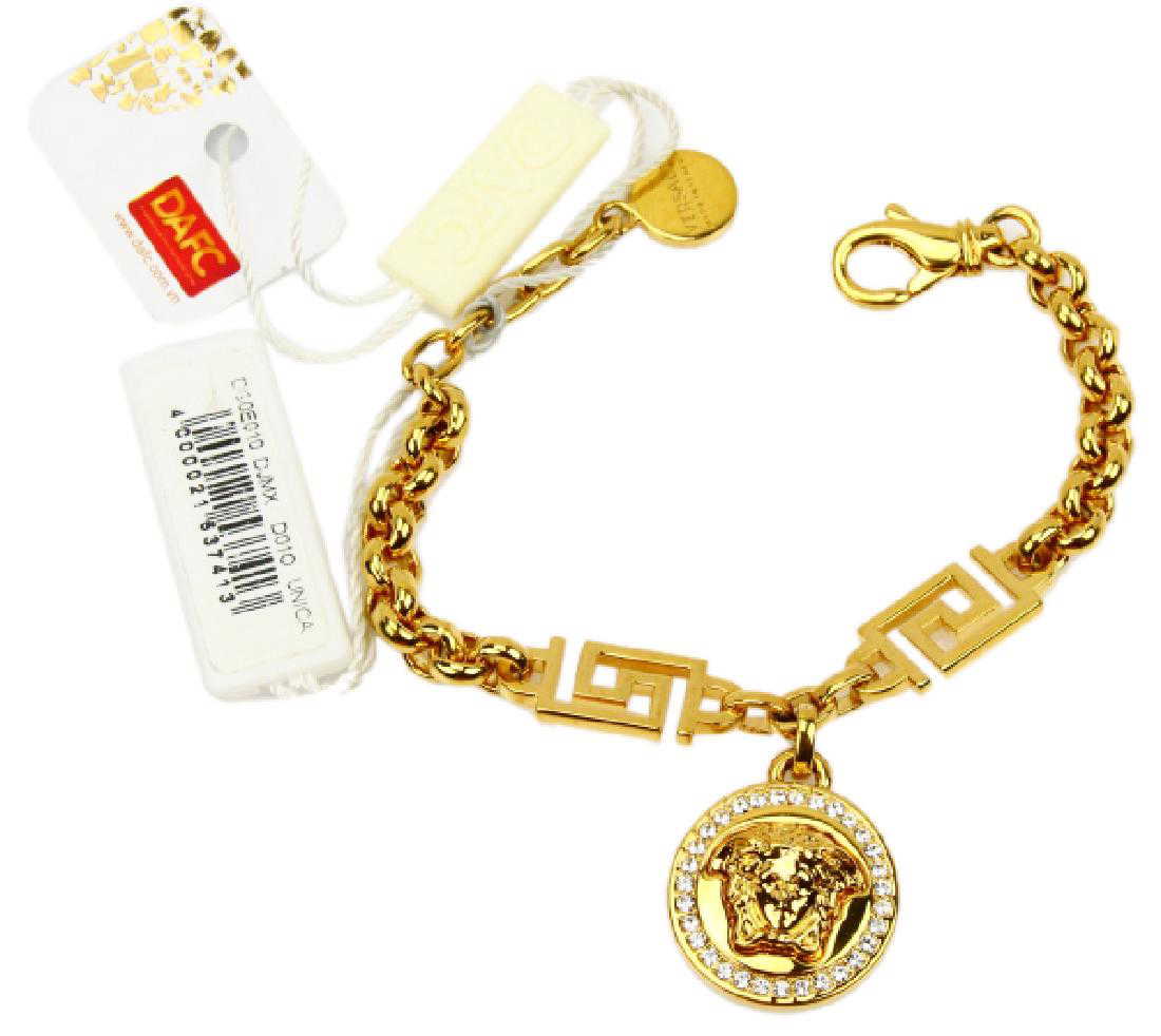 Versace gv greca leather bracelet Clearance