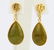 19.5mm Olive Green Jade & 14K Tear Drop Earrings